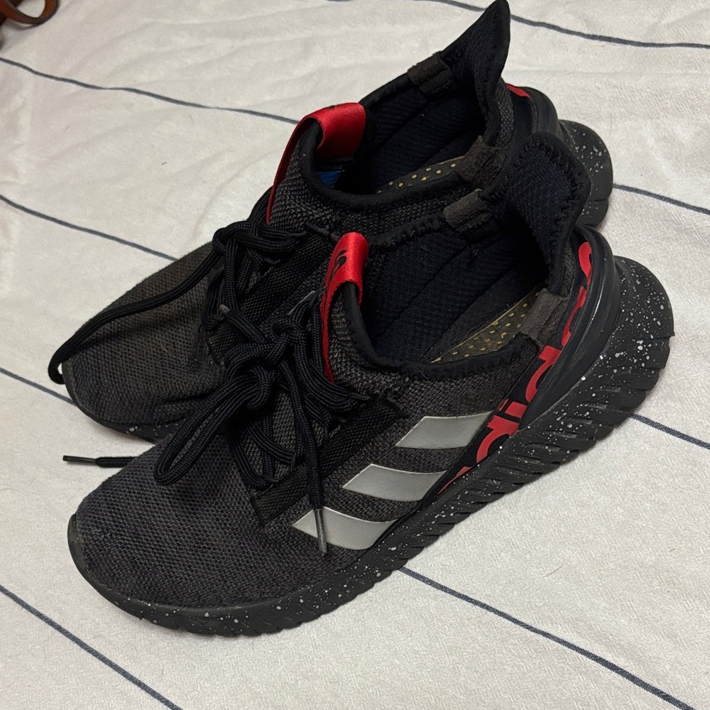 Adidas Black and Red Sneakers